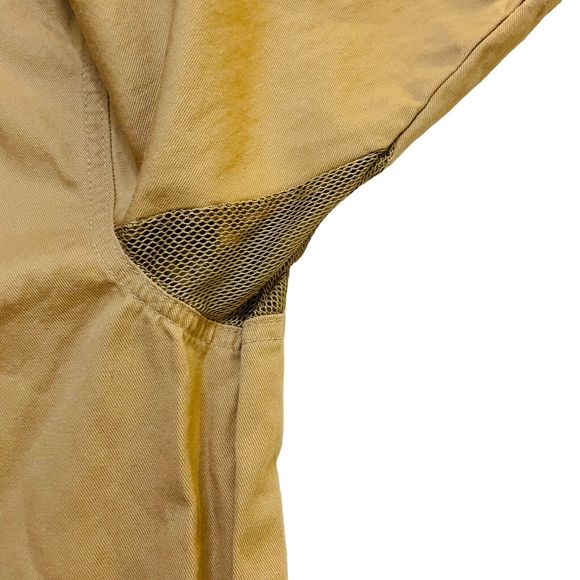Flint River Outdoor Wear XXL Mens Hunting Shirt Tan w/Camo Right Rifle Padding - Picture 9 of 16